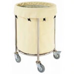 C-63A CARUCIOR LENJERIE DIN OTEL INOX CU SAC OXFORD 56X81CM